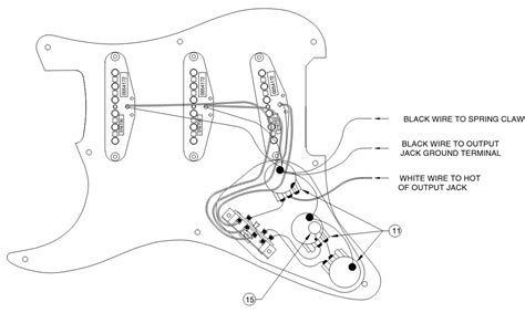 Typical standard fender stratocaster guitar wiring with master volume plus 1 neck tone control and one middle pickup tone control. Fender Squier Affinity Wiring Diagram