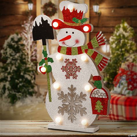 National Tree Company Pre Lit 17 In Wooden Snowman