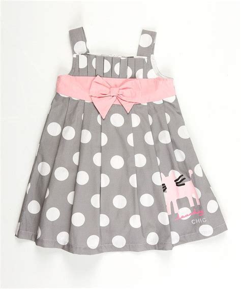 Gray Polka Dot Paris Dress Infant Toddler And Girls Zulily Toddler