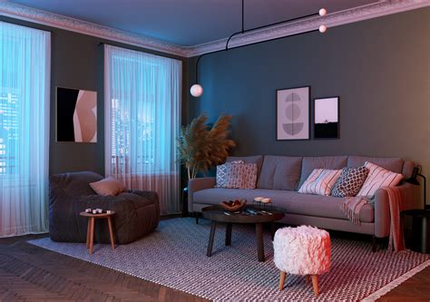 Artstation Scandinavian Living Room Cgi Night Version Brahim Halawani