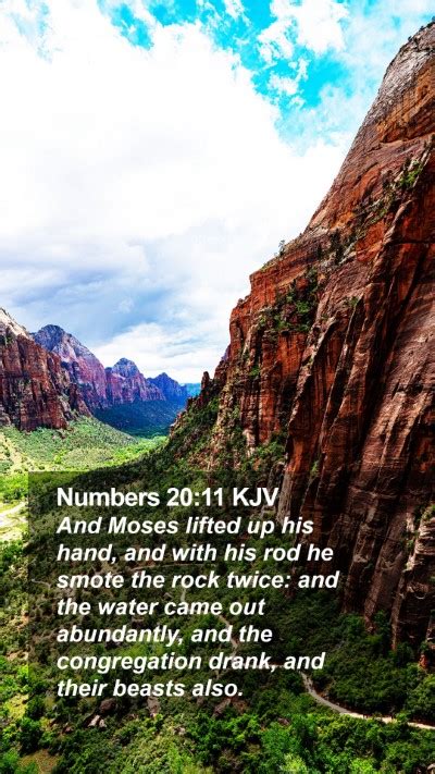 Numbers 2011 Kjv Mobile Phone Wallpaper And Moses Lifted Up His Hand