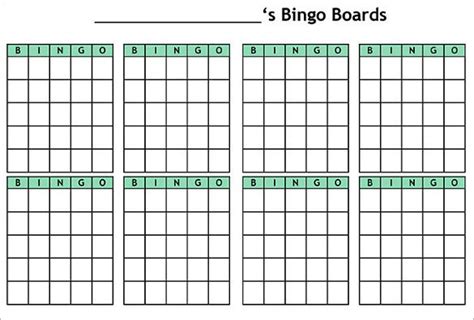 Blank Bingo Template 15 Free Psd Word Pdf Vector Eps Format