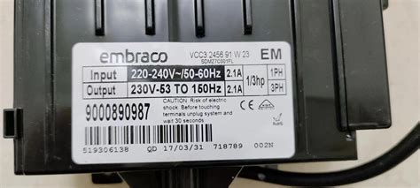 1pcs New Embraco Refrigerator Inverter Vcc3 2456 A1 W 23 Vcc3 2456 91