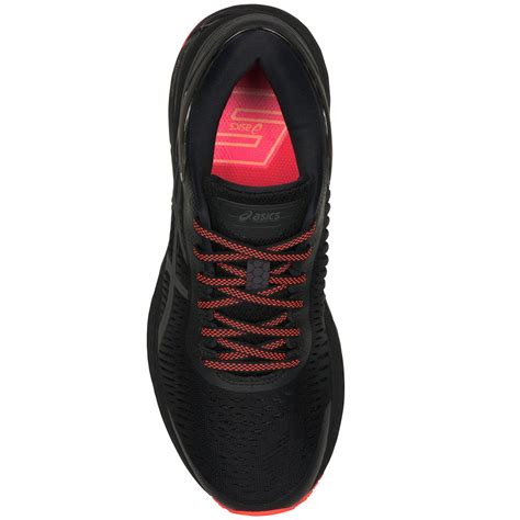 Jacquard mesh upper combines multidirectional stretch and lightweight reinforcement for a snug fit that moves with you as you run. Asics Gel-Kayano 25 Lite-Show Ladies Running Shoes ...