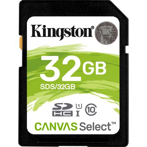 Kingston 32gb Canvas Select Uhs I Sdhc Memory Card Sds32gb Bandh