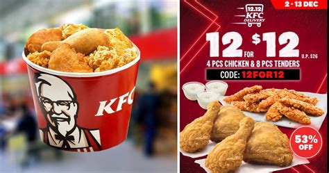 Kfc Delivery Offers 12 Piece Chicken And Tenders Promotion At S 12 Up S 26 Mustvisit Sg