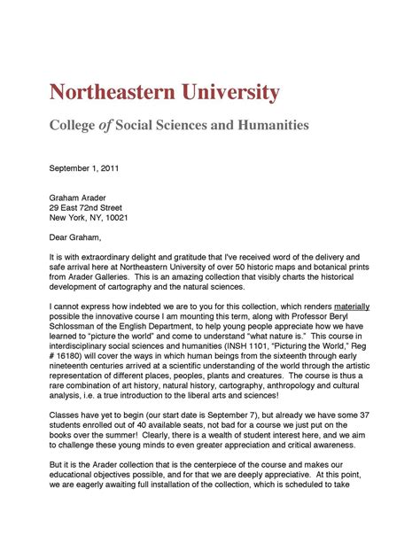 Sample Cover Letter Cover Letter Examples Northeastern University