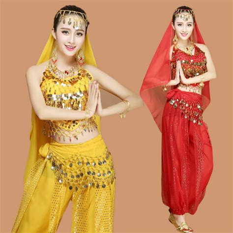 Women S Belly Dance India Dance Clothing Dance Exercise Practice Costume Set Bollywood Indian