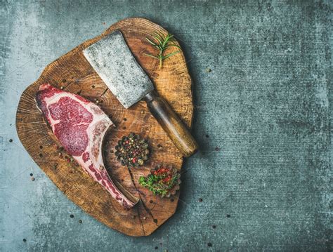 Dry aged uncooked beef rib eye steak | High-Quality Food Images ~ Creative Market