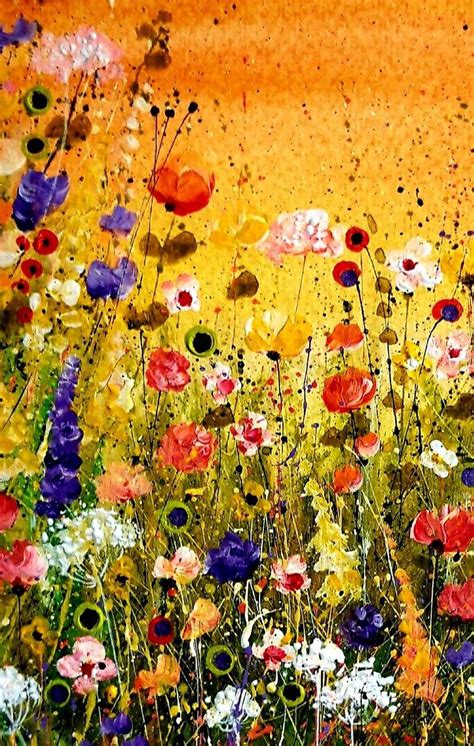 Acrylic Flower Painting Artists Flowers