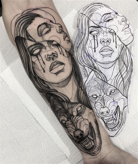 Inspiração de tatuagem em Blackwork Aqui tem Blog Tattoo me Tatuagem Desenhos para