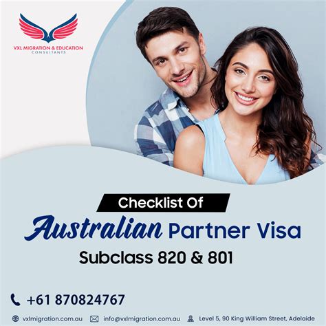 checklist of australian partner visa subclass 820 and 801 educational consultant good
