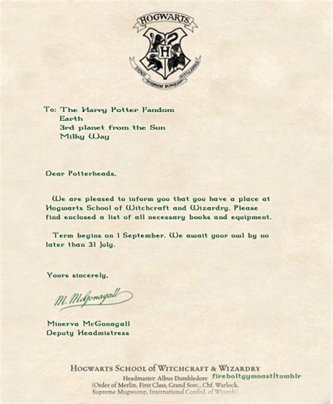 Maybe you would like to learn more about one of these? Hogwarts acceptance letter =). | Harry Potter | Pinterest ...