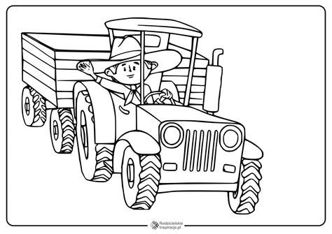 Traktor Z Przyczep Kolorowanka Do Druku Rodzicielskieinspiracje Pl