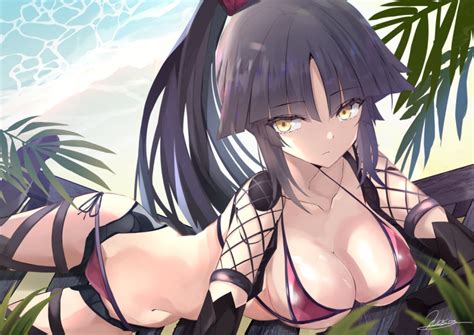 Kesoshirou Katou Danzou Fate Fate Grand Order Fate Series Girl Beach Bikini Black
