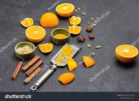 Grated Orange Peel On Grater Sliced Stock Photo 2035371854 Shutterstock