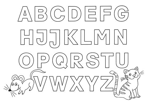 Zahlenschablonen zum ausdrucken kostenlos 04 stencils pinterest. Ausmalbild Buchstaben Lernen Abc Kostenlos Und Animal ...