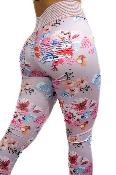 Tf Floral Scrunch Leggings Pink Floral Alphalete Cls Cute Booty