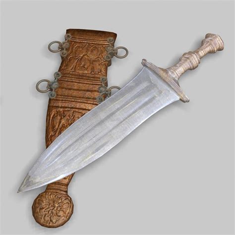 Ancient Roman Dagger Pugio 3d Model