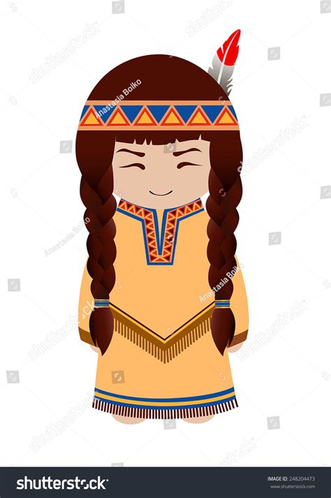 Indian Girl Stock Vector Royalty Free 248204473