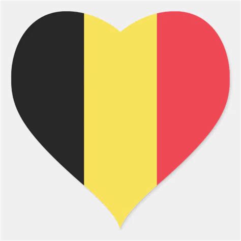 Belgium Flag Heart Sticker Zazzle