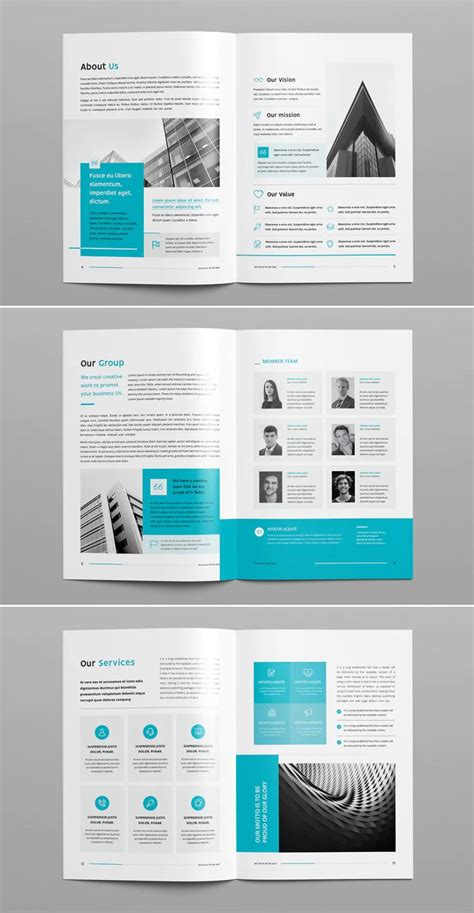 Clean And Modern Company Profile Brochure Template 16 Pages Company