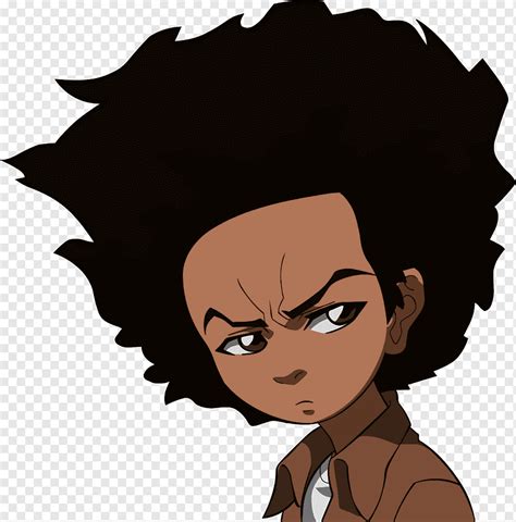 Black Haired Man Anime Character Aaron Mcgruder Huey Freeman The