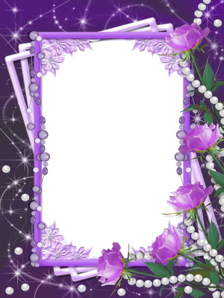 Purple Flower Borders And Frames Transparent Purple Flower Frame