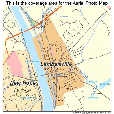 Aerial Photography Map Of Lambertville Nj New Jersey