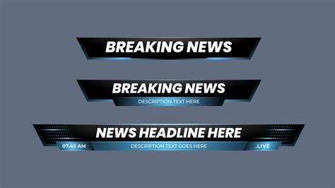 Breaking News Lower Third With Modern Blue And Black Background 2966870