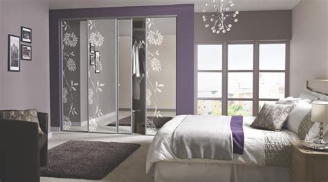contemporary floral sliding wardrobe doors contemporary bedroom