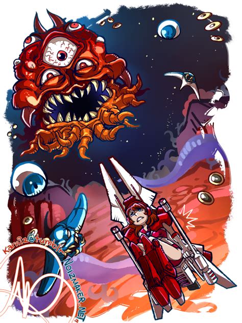 Guardian legend is half schmup and half zelda style. The Guardian Legend: Alyssa vs. Red Grimgrin by karniz on ...