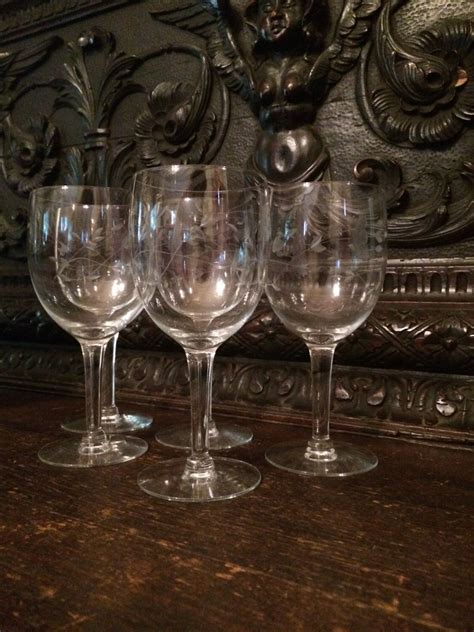 Crystal Wine Glasses Princess House Set Of 5 Vintage Heritage