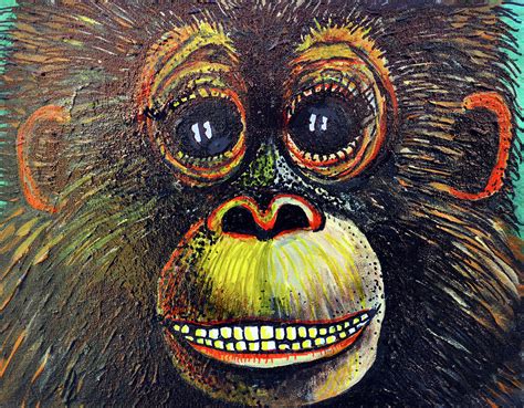 The Happy Monkey Painting By Bob Crawford Fine Art America
