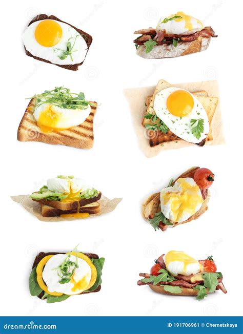 set of different egg sandwiches on background stock image image of delicious organic 191706961