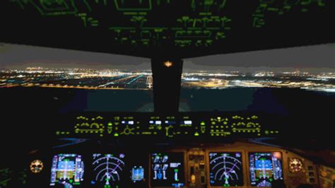  Night Travel Airplane Aviation Boeing Landing 777