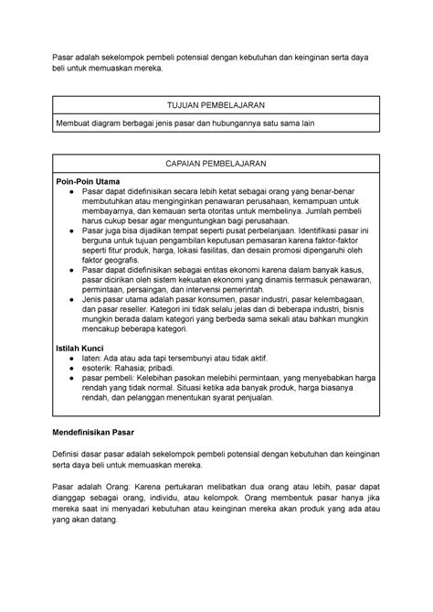 Market Segmentation - Pasar adalah sekelompok pembeli potential dengan