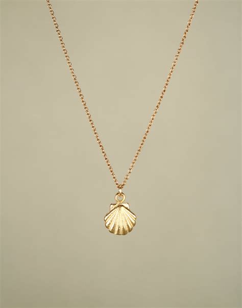 Gold Shell Necklace Tiny Shell Necklace Sea Shell Necklace A Tiny