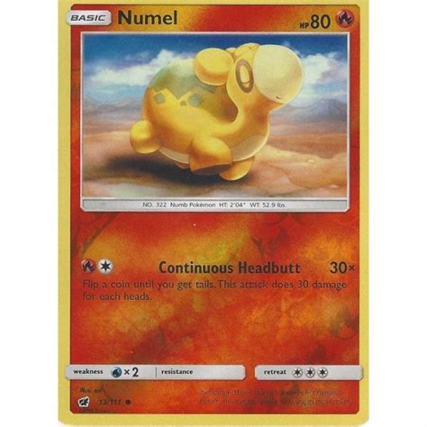 Pokemon Trading Card Game 13111 Numel Common Reverse Holo Sm 04