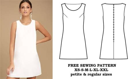 Télécharge le patron de couture gratuit d une robe simple XS XXL passeportfeminin Simple