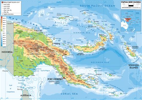 584 x 646 â· 292 kb â· jpeg credited to: Papua New Guinea Map (Physical) - Worldometer