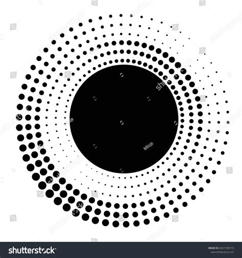 Radial Halftone Dots Circle Form Comic Stock Vector Royalty Free