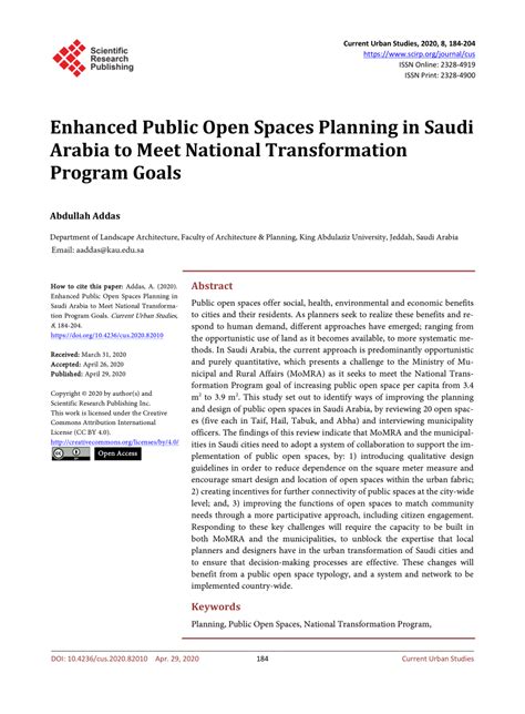 The government transformation programme (gtp) is an effort by malaysia's current government to address seven key areas concerning the people of the country. (PDF) Enhanced Public Open Spaces Planning in Saudi Arabia ...
