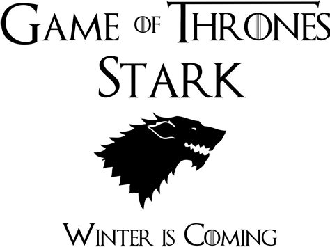 Download House Stark Winter is Coming logo, Game of Thrones - Die Cut Vinyl Sti - Blasted Rat