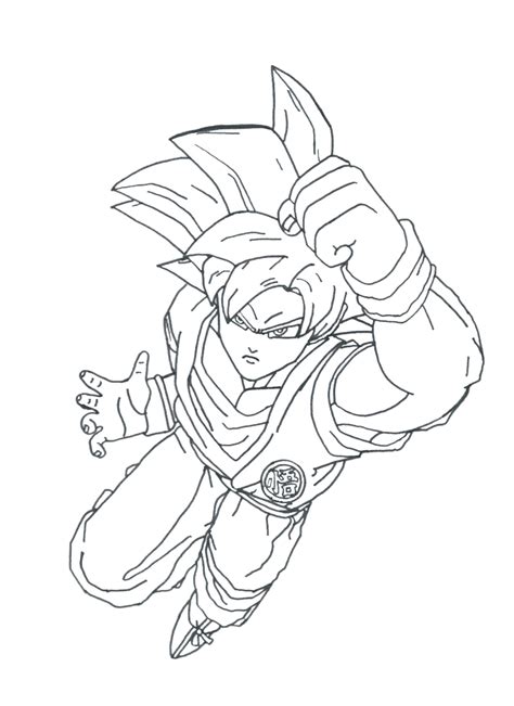 Goku Super Saiyan God Lineart By Toni987 On Deviantart