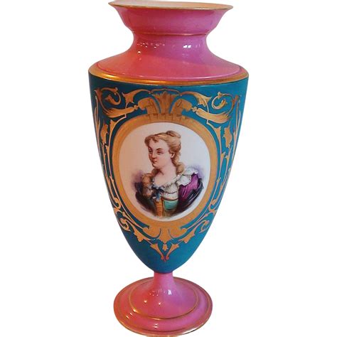 Large Outstanding Antique Hand Painted Porcelain Portrait Vase | Hand painted, Hand painted ...