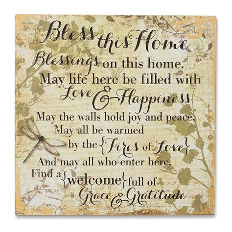 Home Blessings Square Plaque
