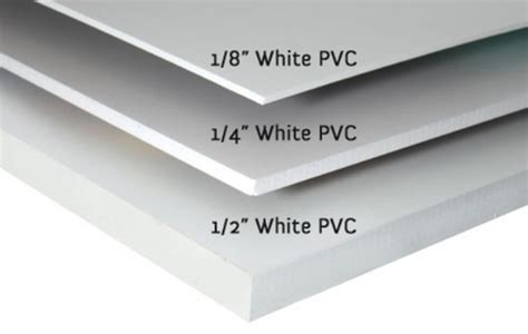 1 4 White PVC No Printing