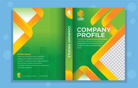 Cover Company Profile With Yellow And Green Gradient 15571191 Vector