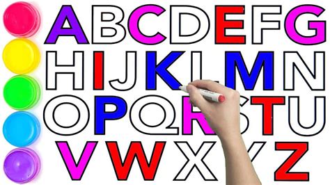 Abcdefghijklmnopqrstuvwxyz How To Draw And Paint Alphabets A To Z For